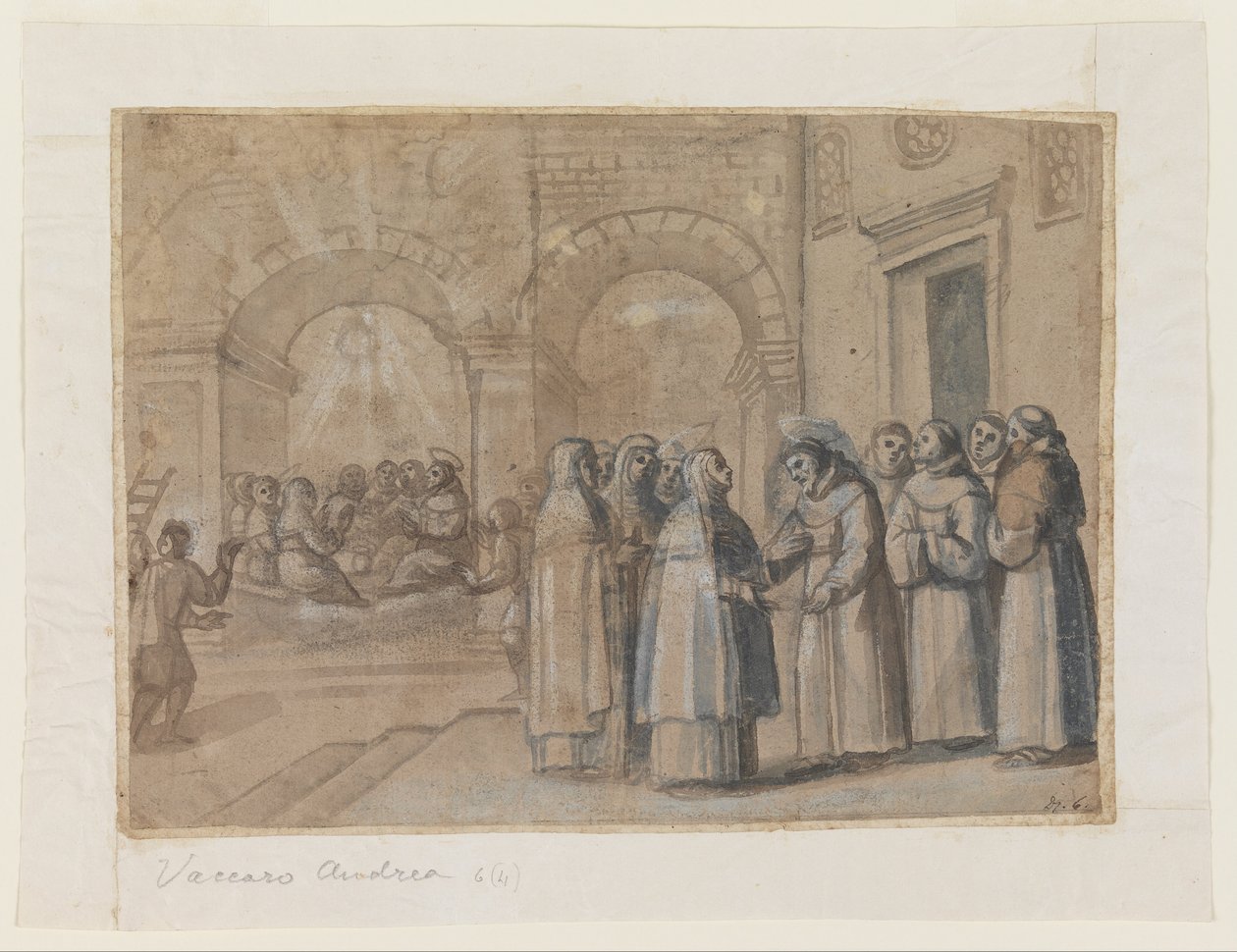Rencontre de Saint François et Sainte Claire - Belisario Corenzio