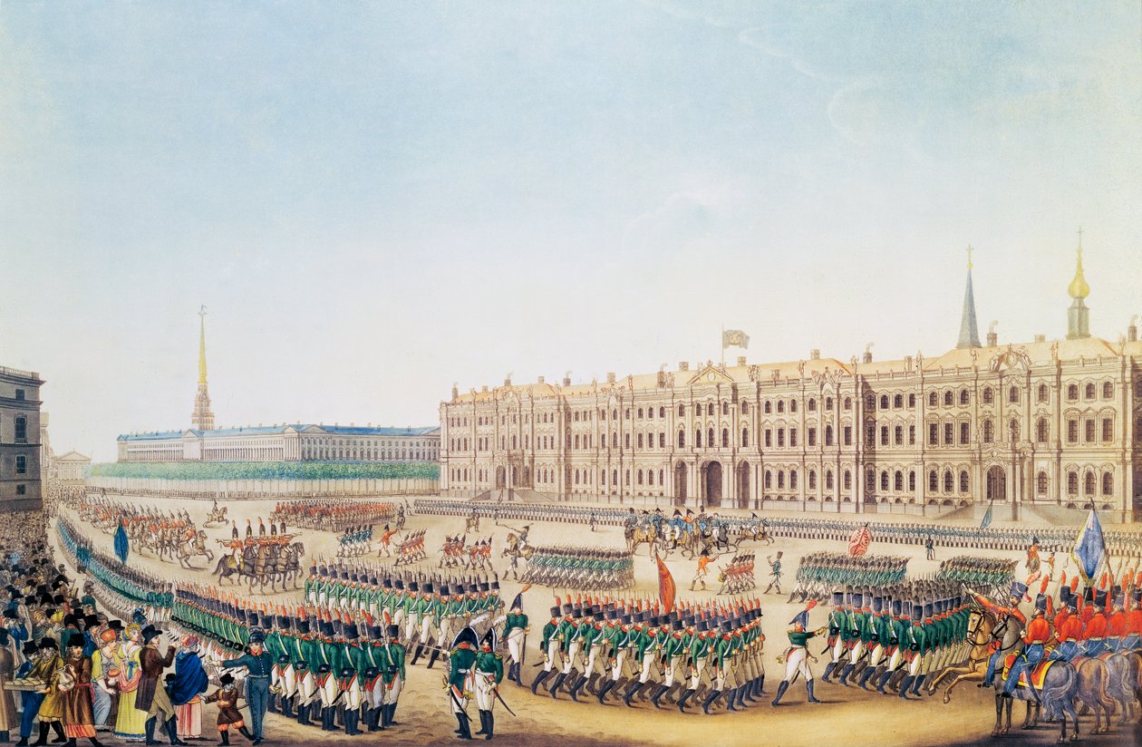 Vue de la parade et du palais impérial de Saint-Pétersbourg - Benjamin Patersson