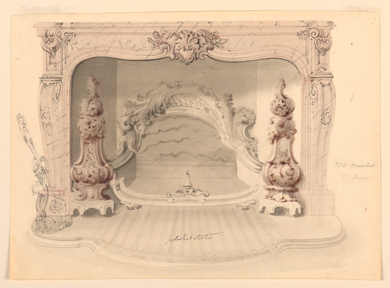 Conception de Cheminée avec Grille en Fonte - Benjamin Dean Wyatt