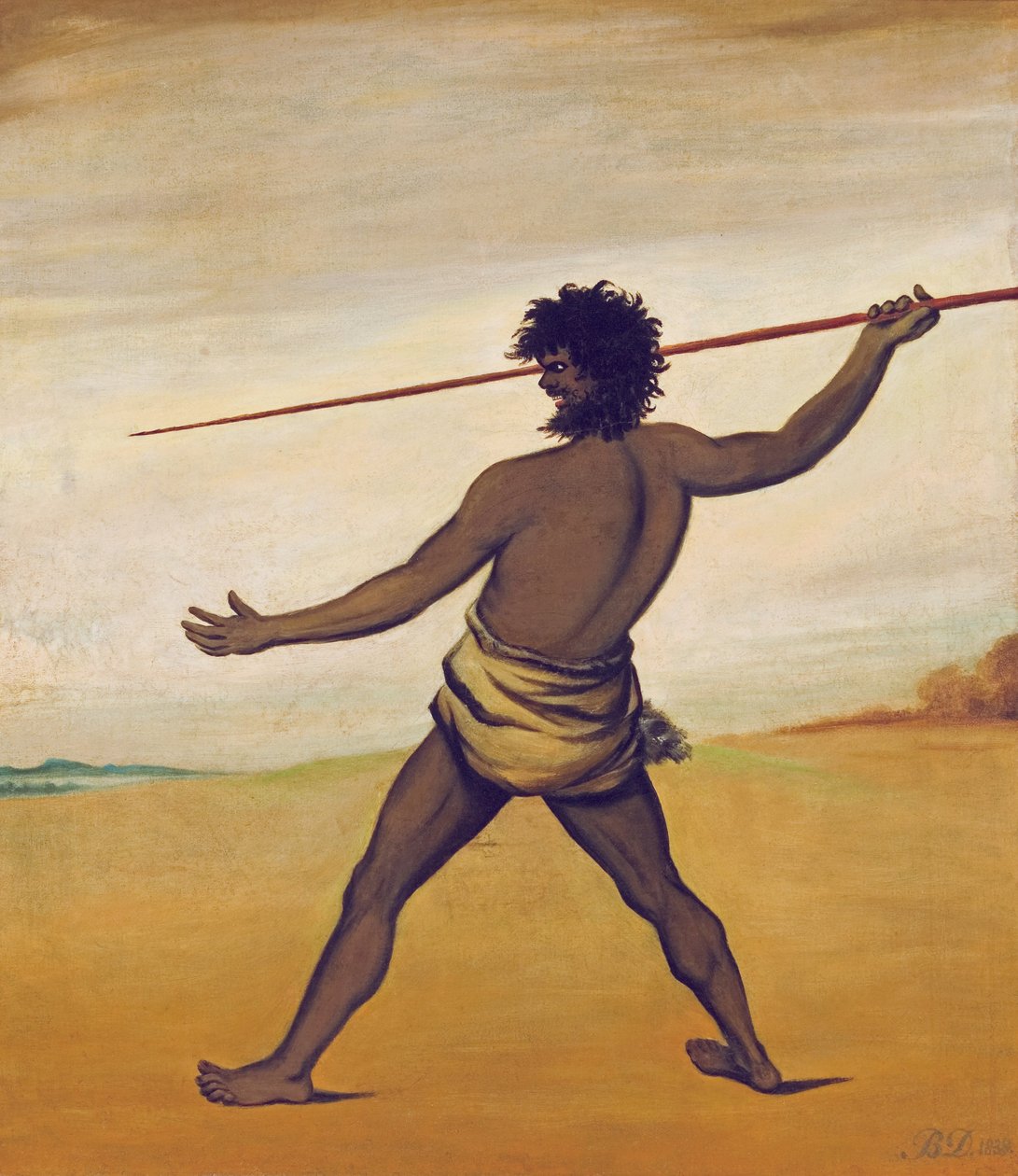 Timmy, un aborigène tasmanien, lançant une lance - Benjamin Duterrau