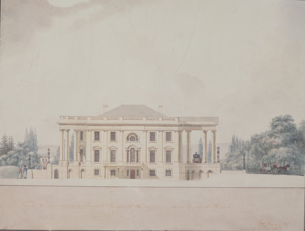 Le Portique Sud de la Maison du Président, 1807 - Benjamin Henry Latrobe