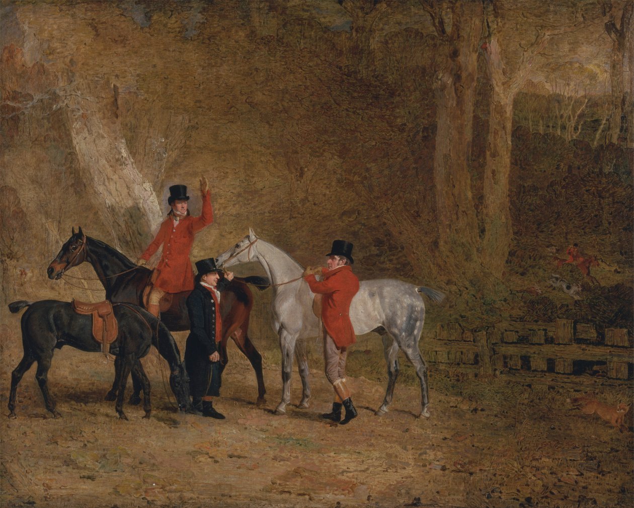 Scène de chasse au renard - Benjamin Marshall