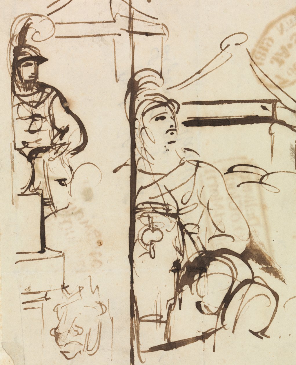 Étude compositionnelle de soldats - Benjamin Robert Haydon