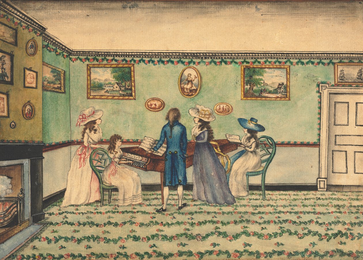 Récital de clavecin chez le comte Rumford, Concord, New Hampshire - Benjamin Thompson