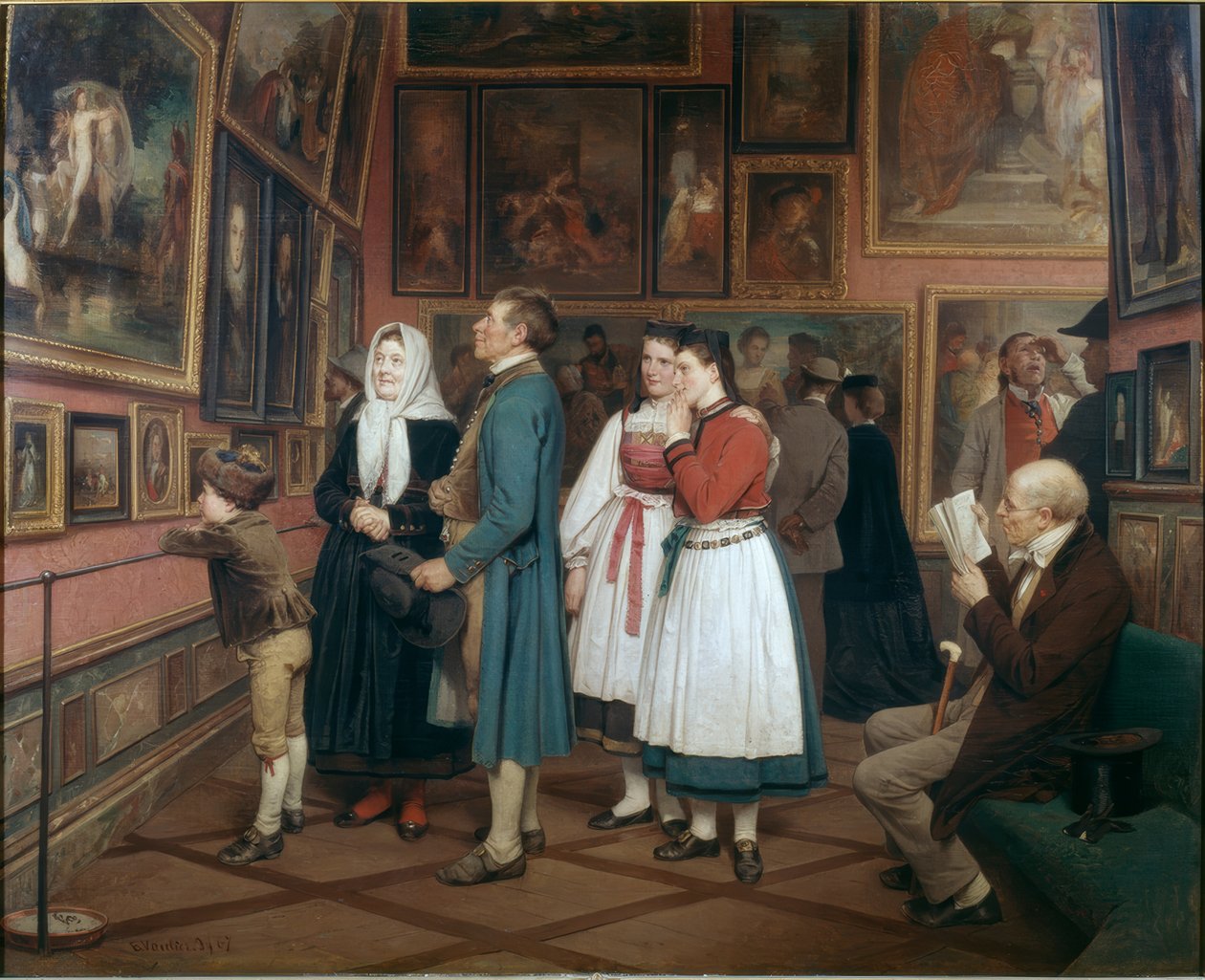 Les paysans au musée - Benjamin Vautier