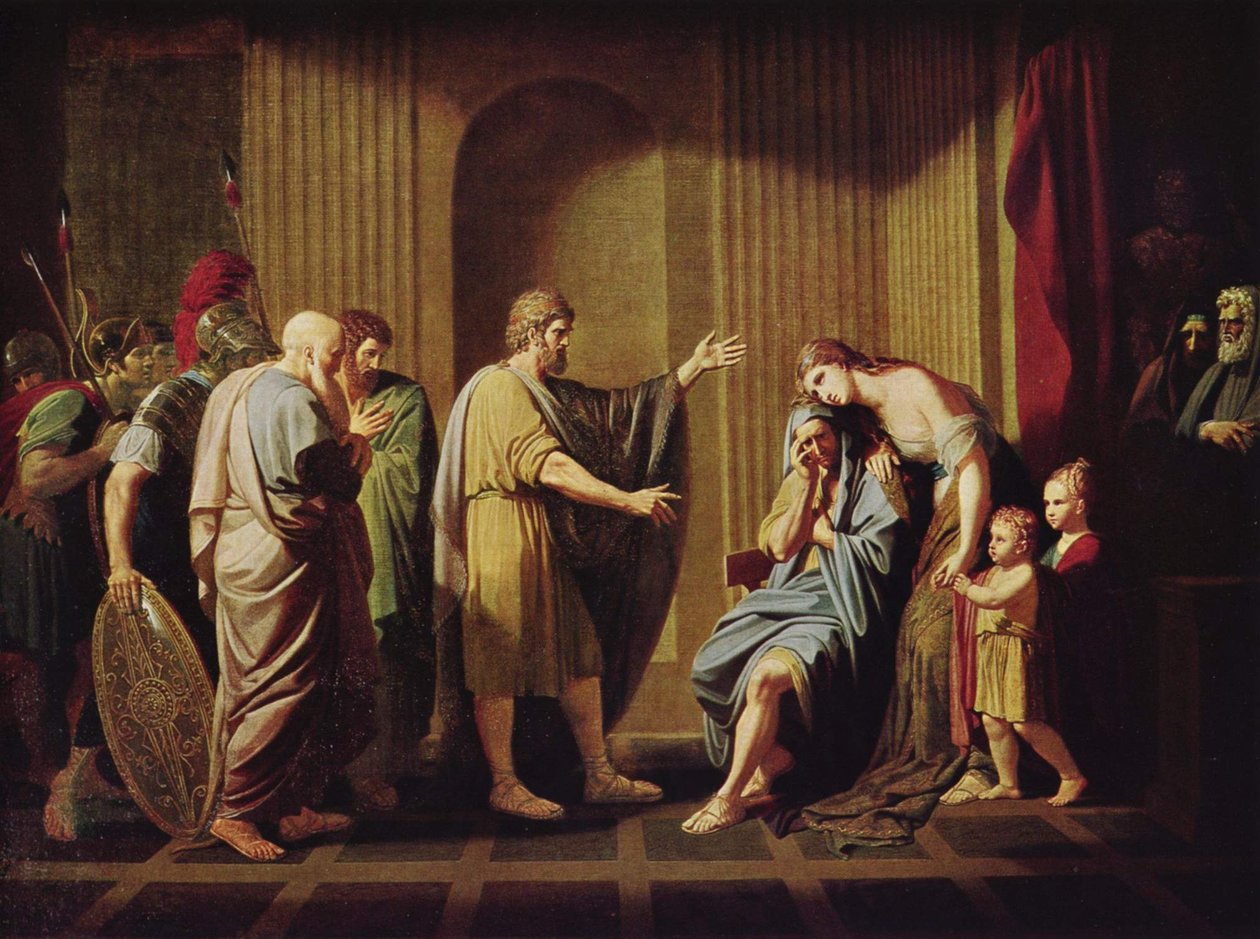 Cleombrotus est banni par Léonidas II, roi de Sparte - Benjamin West