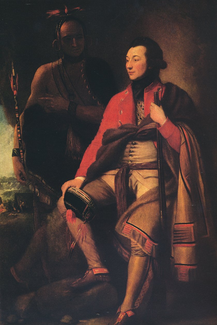 Colonel Guy Johnson et Karonghyontye Capitaine David Hill, 1776 - Benjamin West