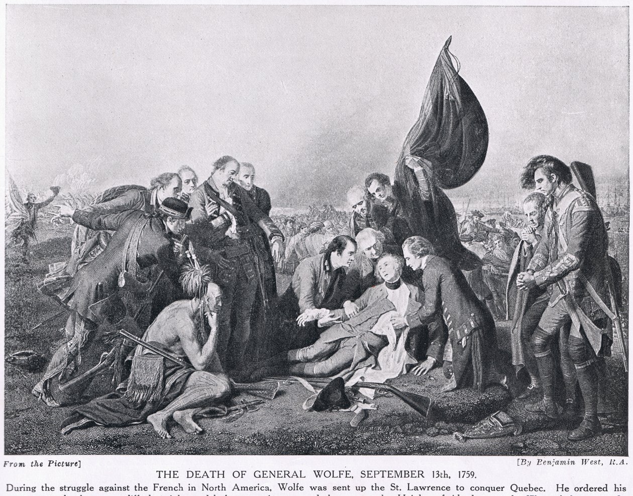 La mort du général Wolfe, 13 septembre 1759, illustration de 