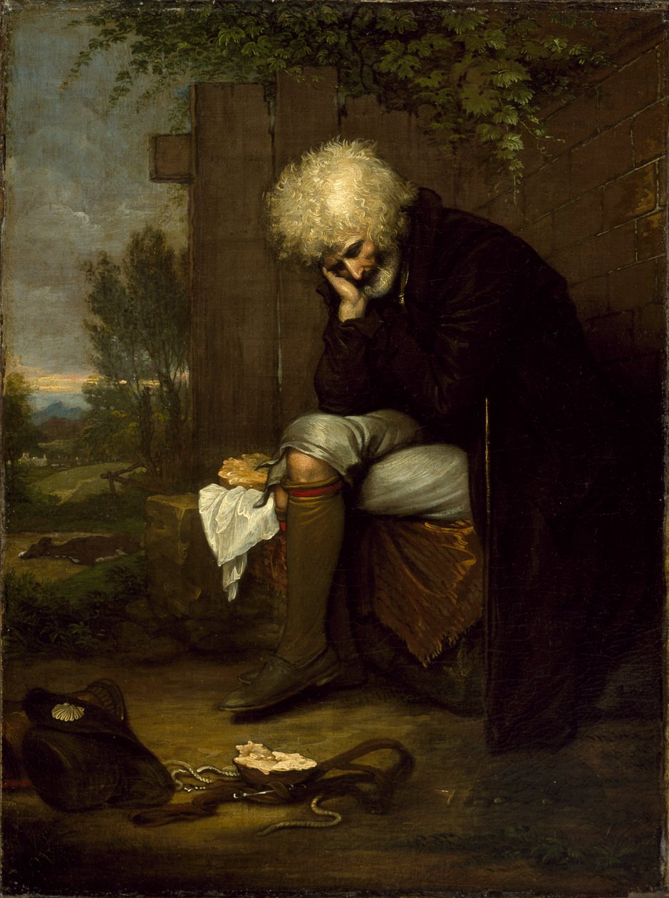 Le pèlerin pleurant son âne mort - Benjamin West