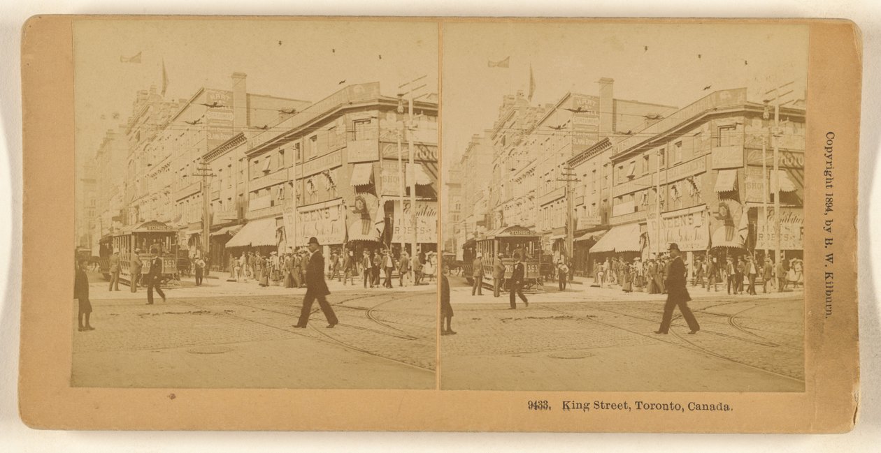 King Street, Toronto, Canada. - Benjamin West Kilburn