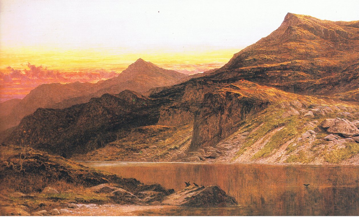 Un coucher de soleil gallois, source de magazine ou de livre inconnue - Benjamin Williams Leader