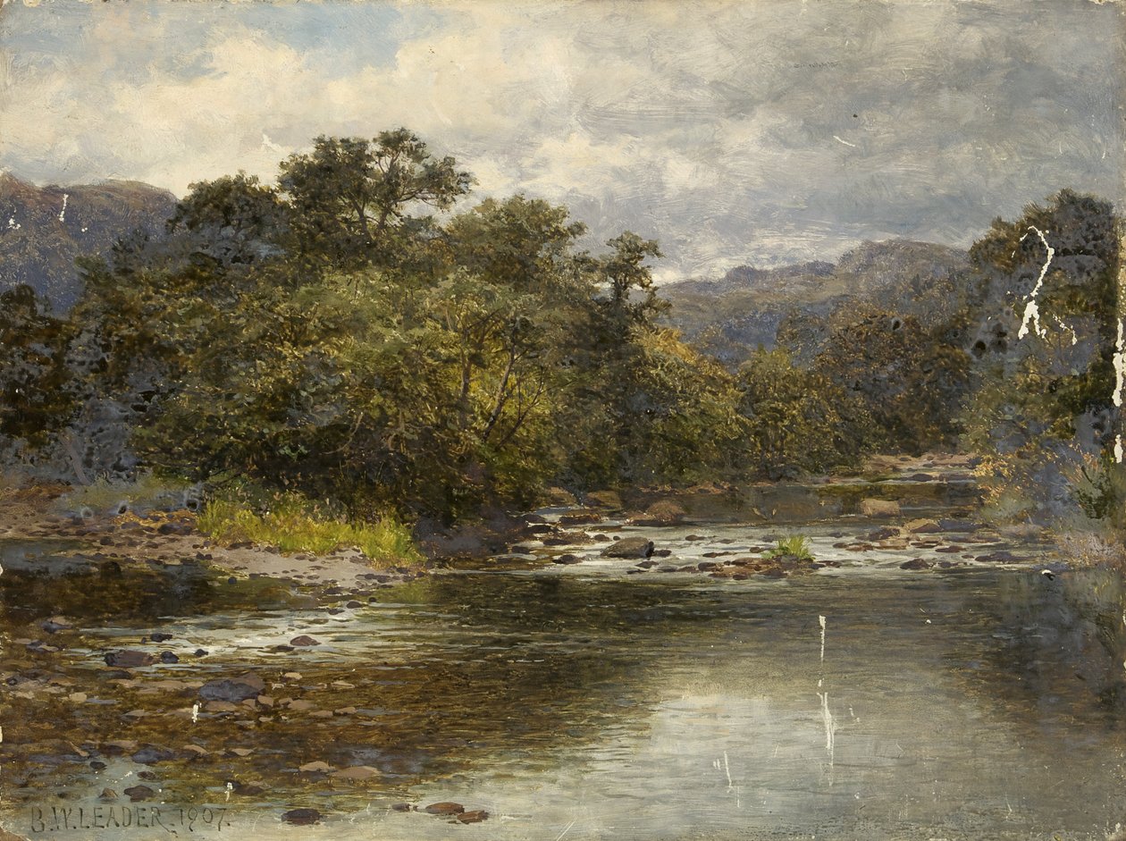 Sur la rivière Llugwy - Benjamin Williams Leader