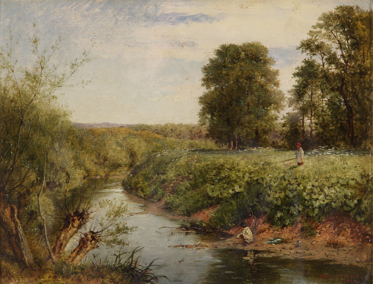 Sur la Teme à Worcester - Benjamin Williams Leader