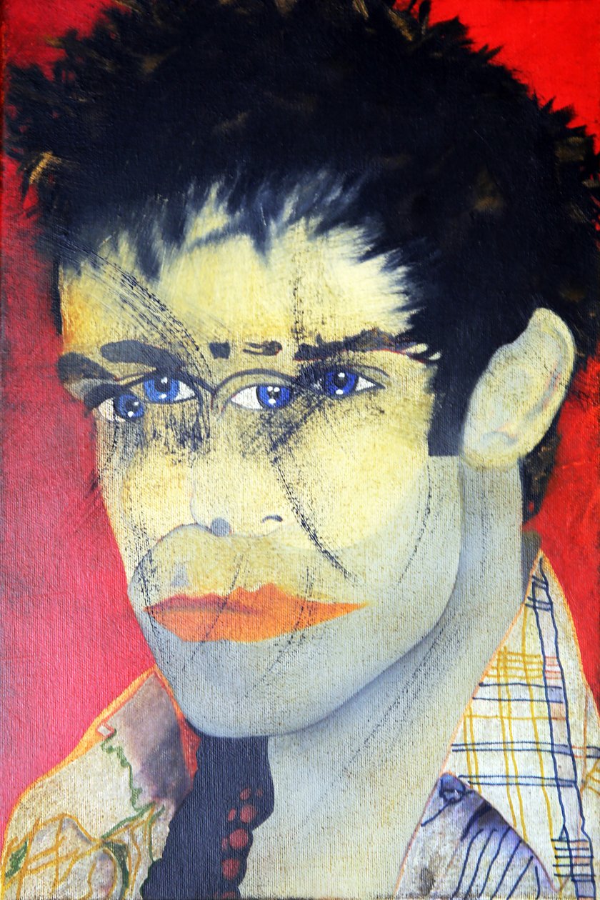 Morgan et moi 1, 2015 (huile sur toile imprimée) - Benoit Erwann Boucherot