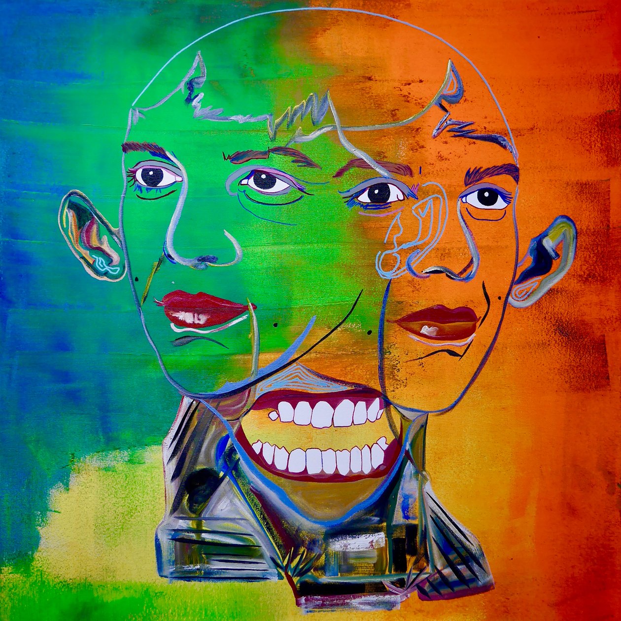 Mythe 12, 2021 (huile et acrylique sur toile) - Benoit Erwann Boucherot