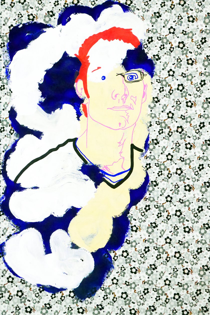 Passager 15, 2020 (acrylique sur papier japonais sérigraphié) - Benoit Erwann Boucherot