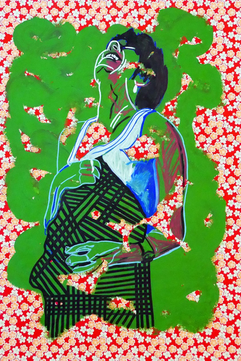Passager 24, 2020 (acrylique sur papier japonais sérigraphié) - Benoit Erwann Boucherot
