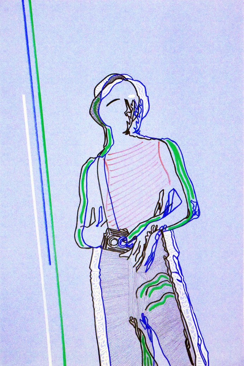 Passager 2, 2020 (acrylique sur papier japonais sérigraphié) - Benoit Erwann Boucherot