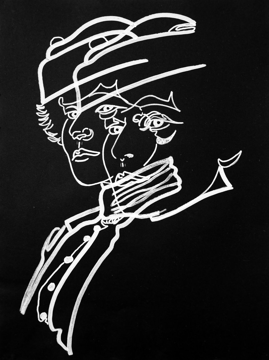 Surportrait : Colette, 2019 (acrylique sur papier) - Benoit Erwann Boucherot