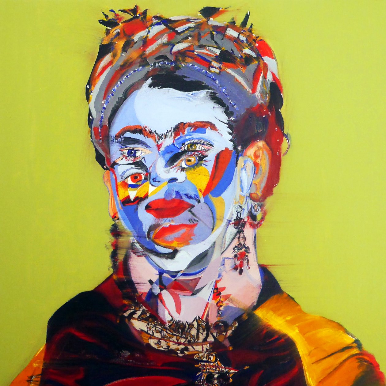 Surportrait : Frida Kahlo, 2018 (huile sur toile) - Benoit Erwann Boucherot