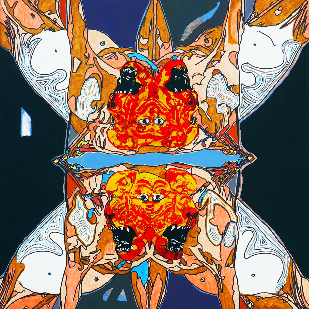 Surportrait : One dog 1, 2015 (huile et acrylique sur toile) - Benoit Erwann Boucherot
