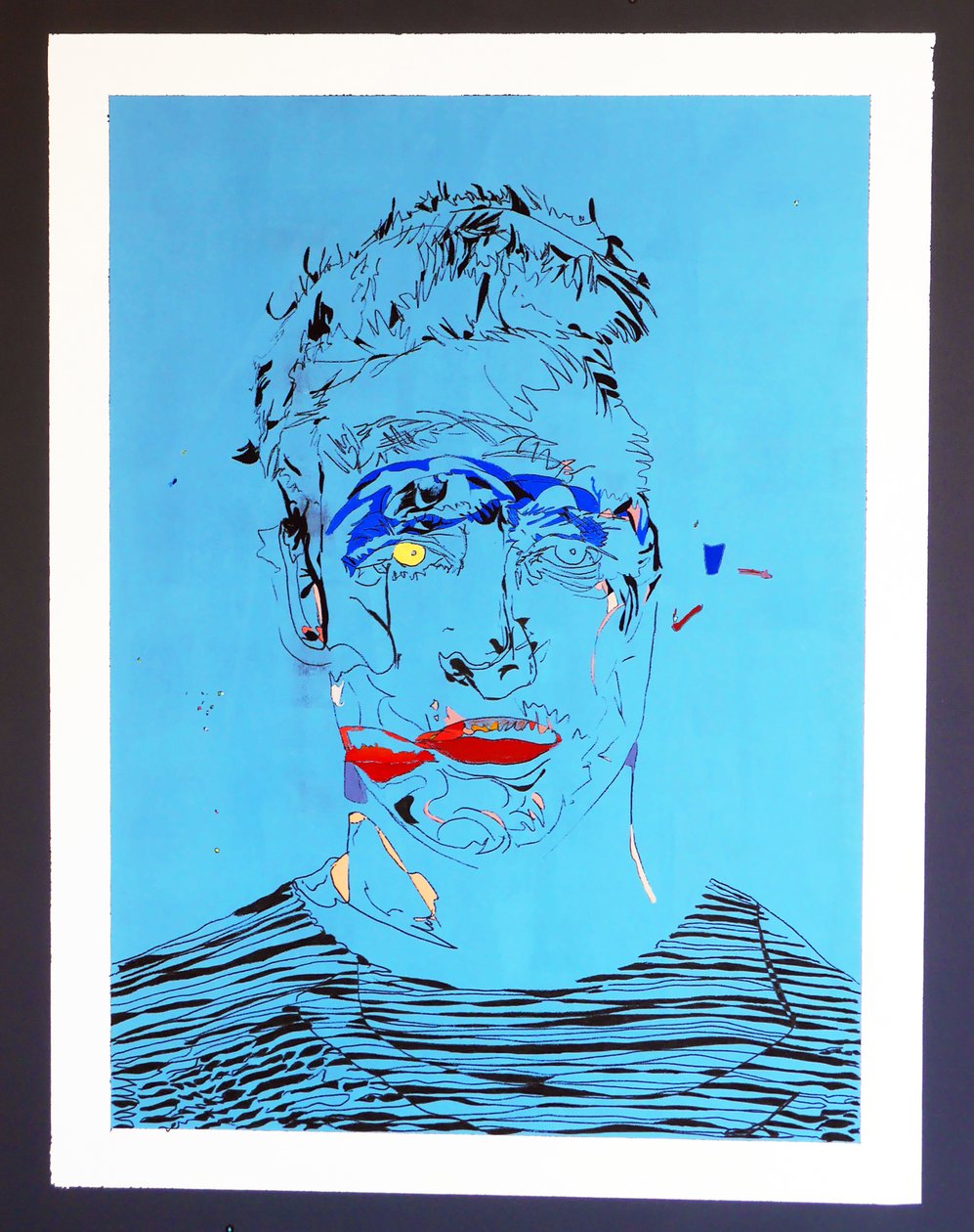 Surportrait : Un homme, 2015 (acrylique sur toile) - Benoit Erwann Boucherot