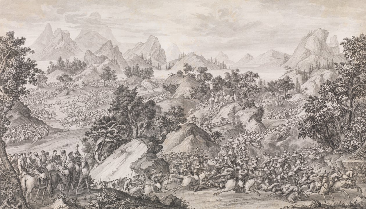 La bataille de Qos-qulaq, 1774 - Benoit Louis Prevost
