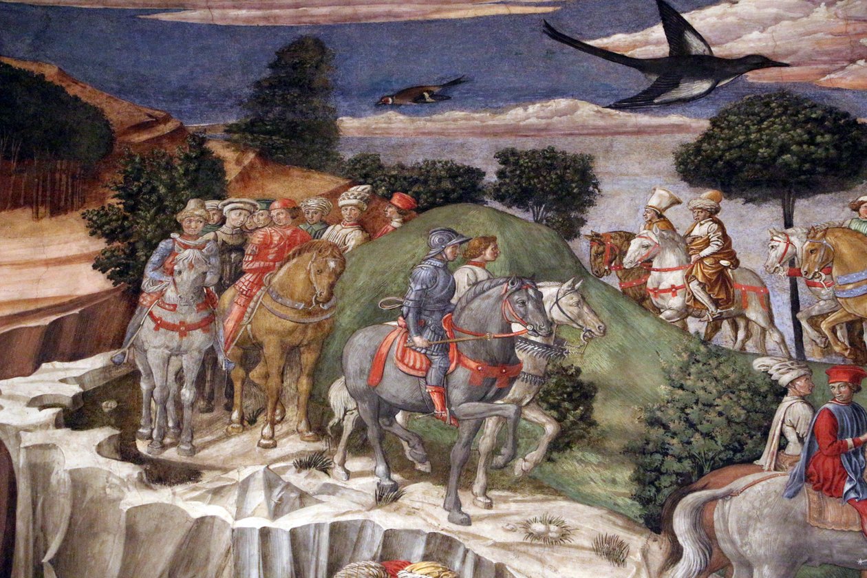 Italien : Le voyage des Mages : la procession de Gasparre du Roi le plus jeune - Benozzo Gozzoli