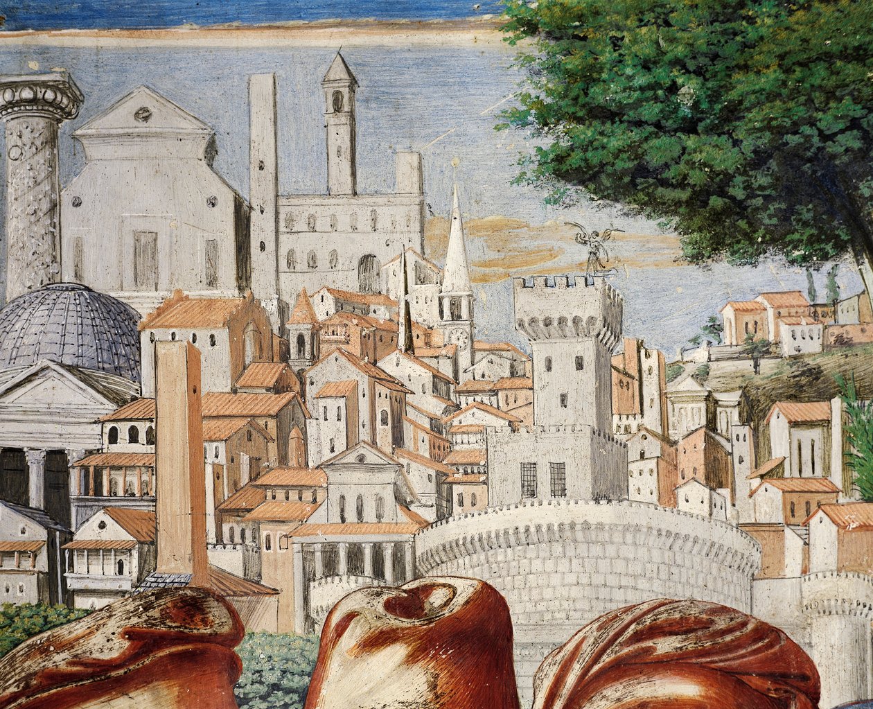 Architecture de la ville de Rome (détail) - Benozzo di Lese di Sandro Gozzoli