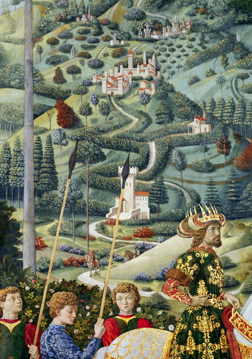 Paysage fantastique (détail) - Benozzo di Lese di Sandro Gozzoli