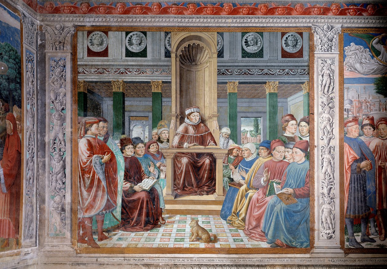 La vie de Saint Augustin : Saint Augustin enseignant à Rome - Benozzo di Lese di Sandro Gozzoli