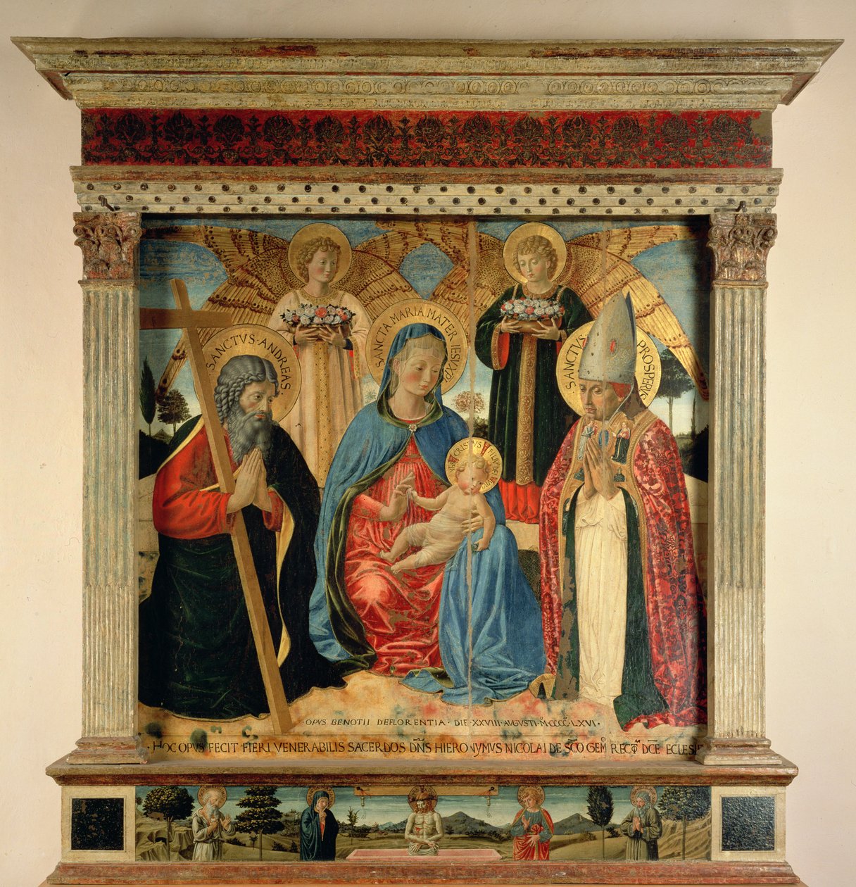 Madone et Enfant avec SS. André et Prosper, 1466 - Benozzo di Lese di Sandro Gozzoli