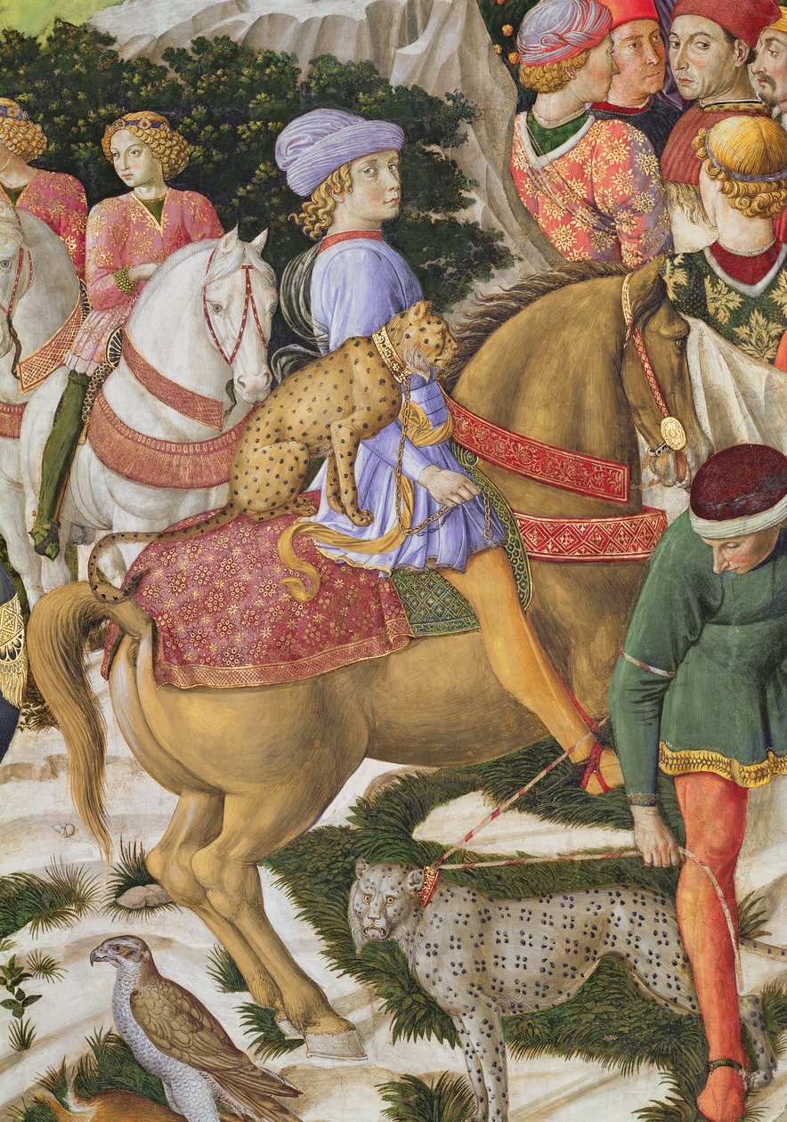 Portrait de Giuliano de Médicis (détail du cycle du Voyage des Mages dans la chapelle) - Benozzo di Lese di Sandro Gozzoli