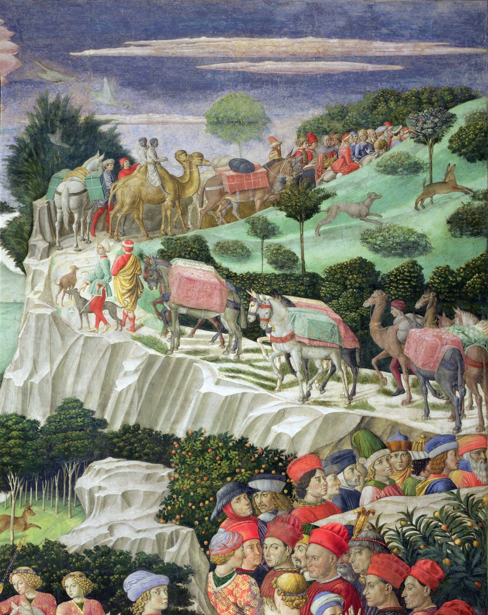 Procession de Melchior, de la Chapelle des Mages (détail) - Benozzo di Lese di Sandro Gozzoli
