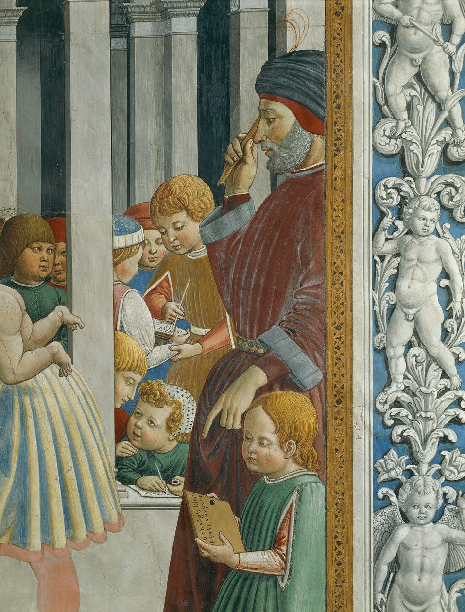 Histoires de Saint Augustin : Enseignant et élèves - Benozzo di Lese di Sandro Gozzoli