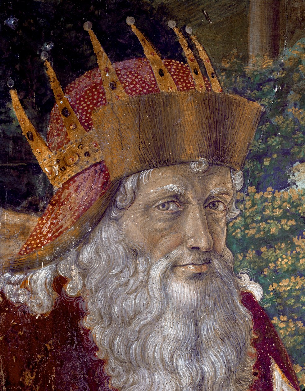 Le Voyage des Mages. Cortège des Mages de Jérusalem à Bethléem appelé « Viaggio dei Magi » ou « Cavalcata dei Magi » en italien. (détail) - Benozzo di Lese di Sandro Gozzoli