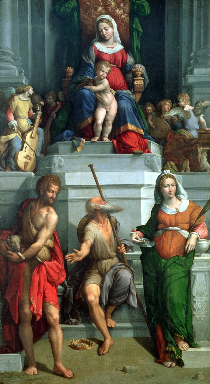 Madone et enfant avec des saints - Benvenuto Tisi da Garofalo