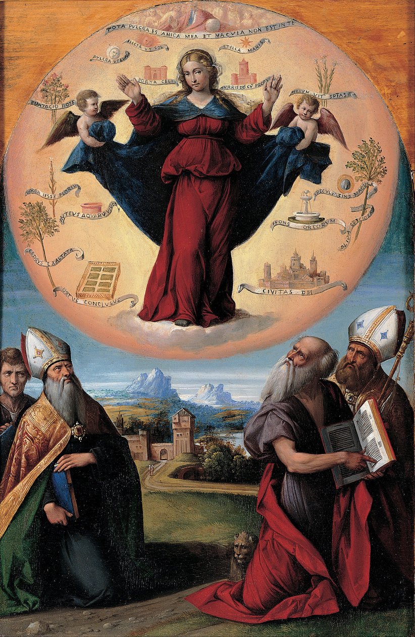 La Madone dans la gloire et les saints os - Benvenuto Tisi