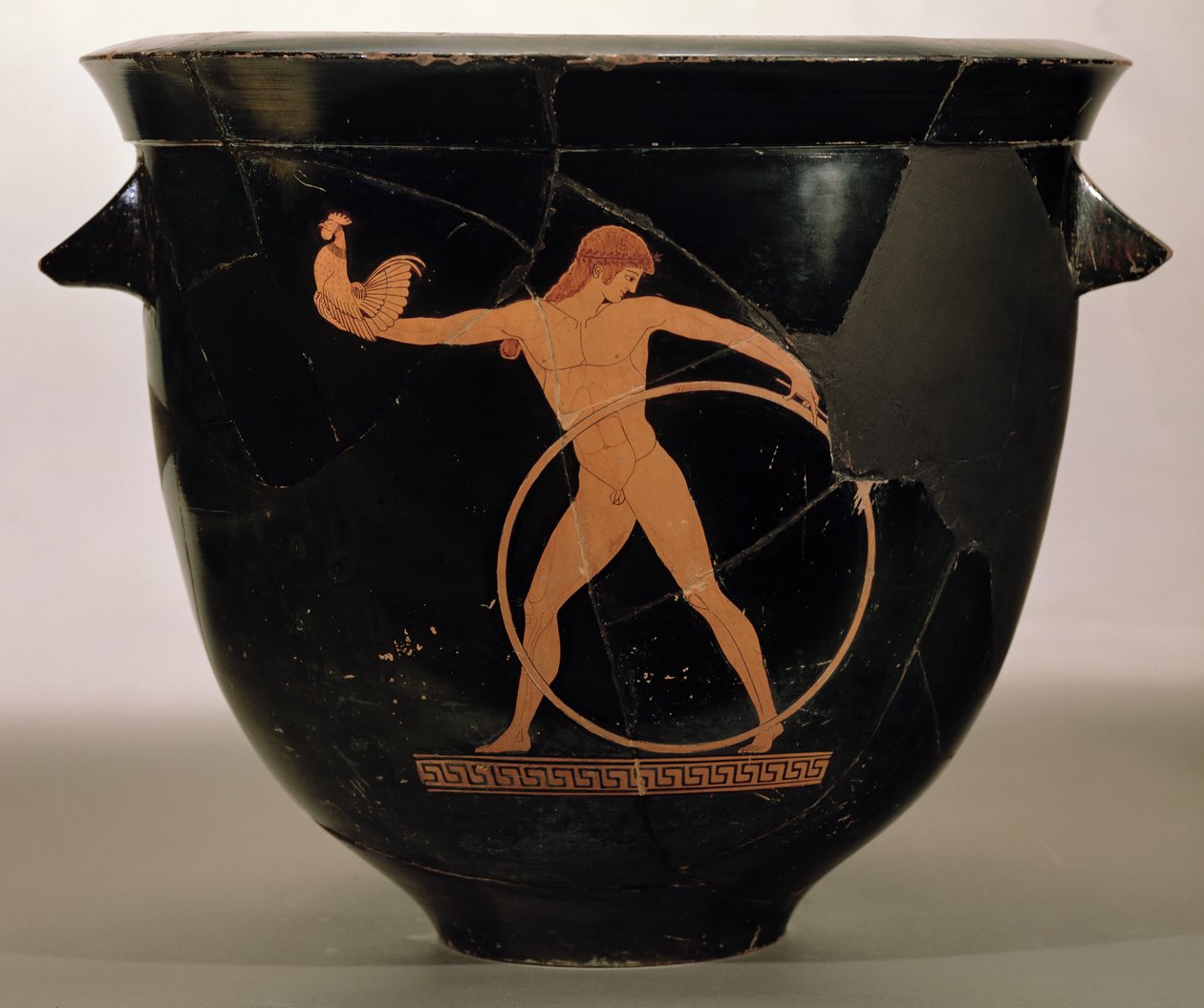 Cratère en cloche à figures rouges attiques représentant Ganymède, grec, vers 500-480 av. J.-C. - Berlin Painter