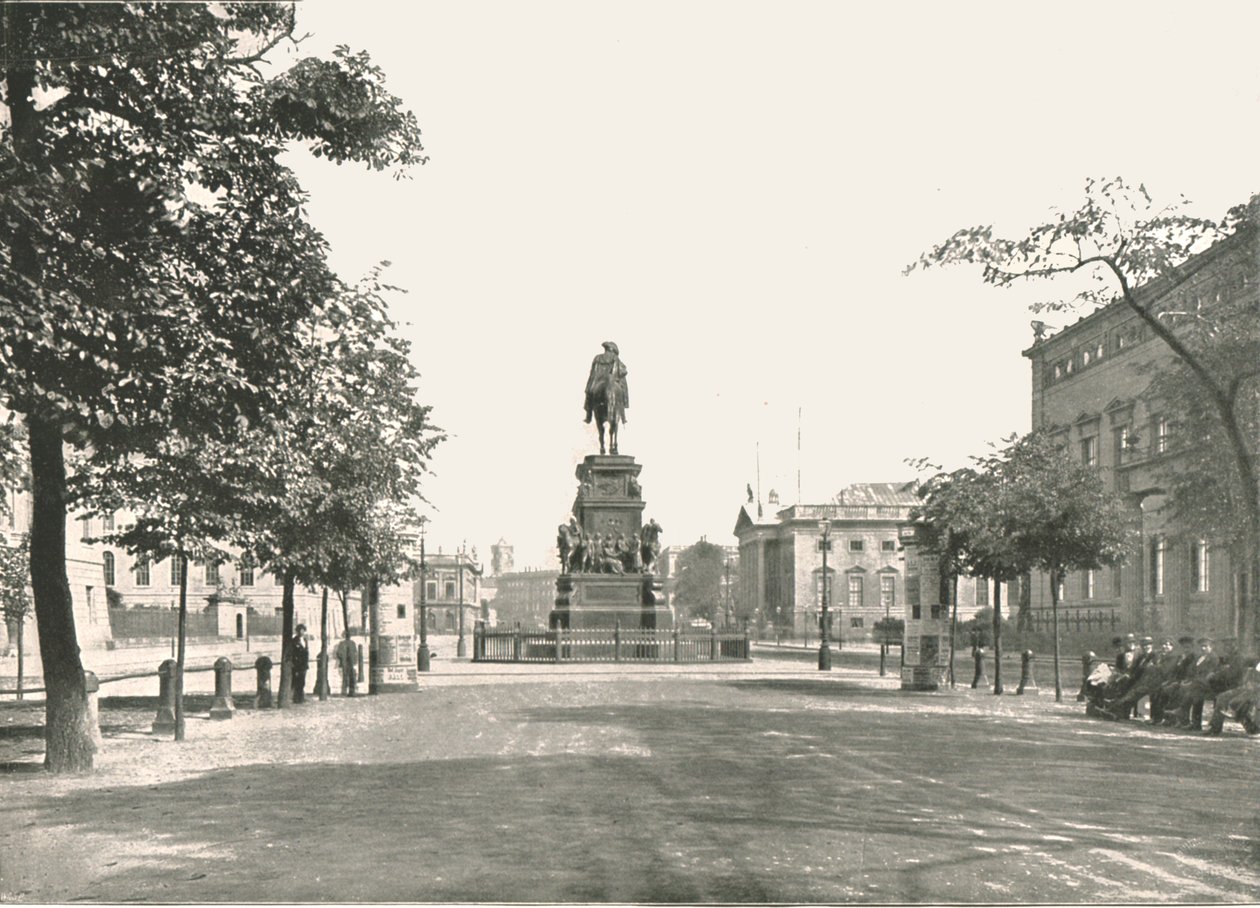 Statue de Frédéric le Grand, Unter Den Linden, Berlin, Allemagne, 1895 - Berlin Photographic Co