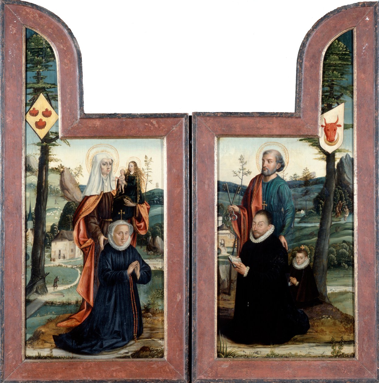 Triptyque avec Saint Pierre et Sainte Anne, face avant - Bernard van Orley