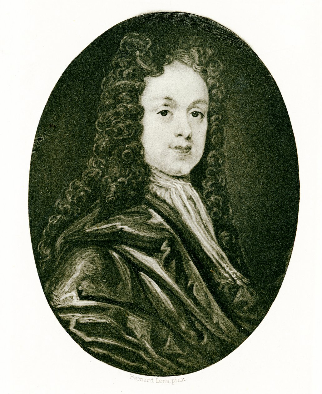 Portrait miniature de John White, c.1719 - Bernard III Lens