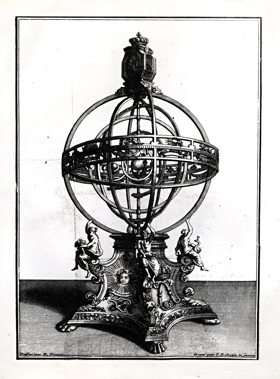 Une sphère armillaire du système copernicien, gravée par Gerard Jean Baptiste Scotin (1671-1716) - Bernard Picart