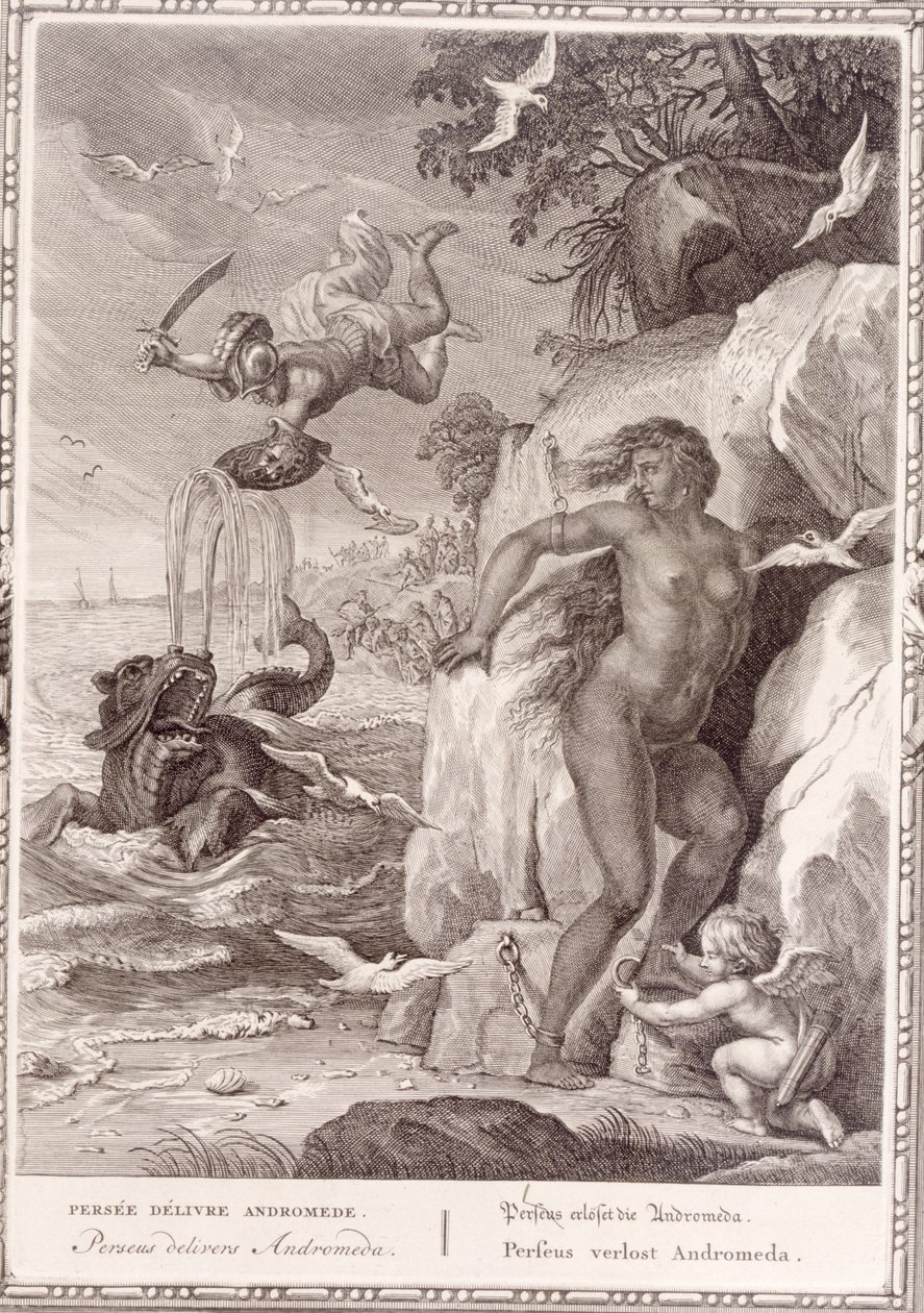 Persée délivre Andromède du monstre marin, 1731 - Bernard Picart