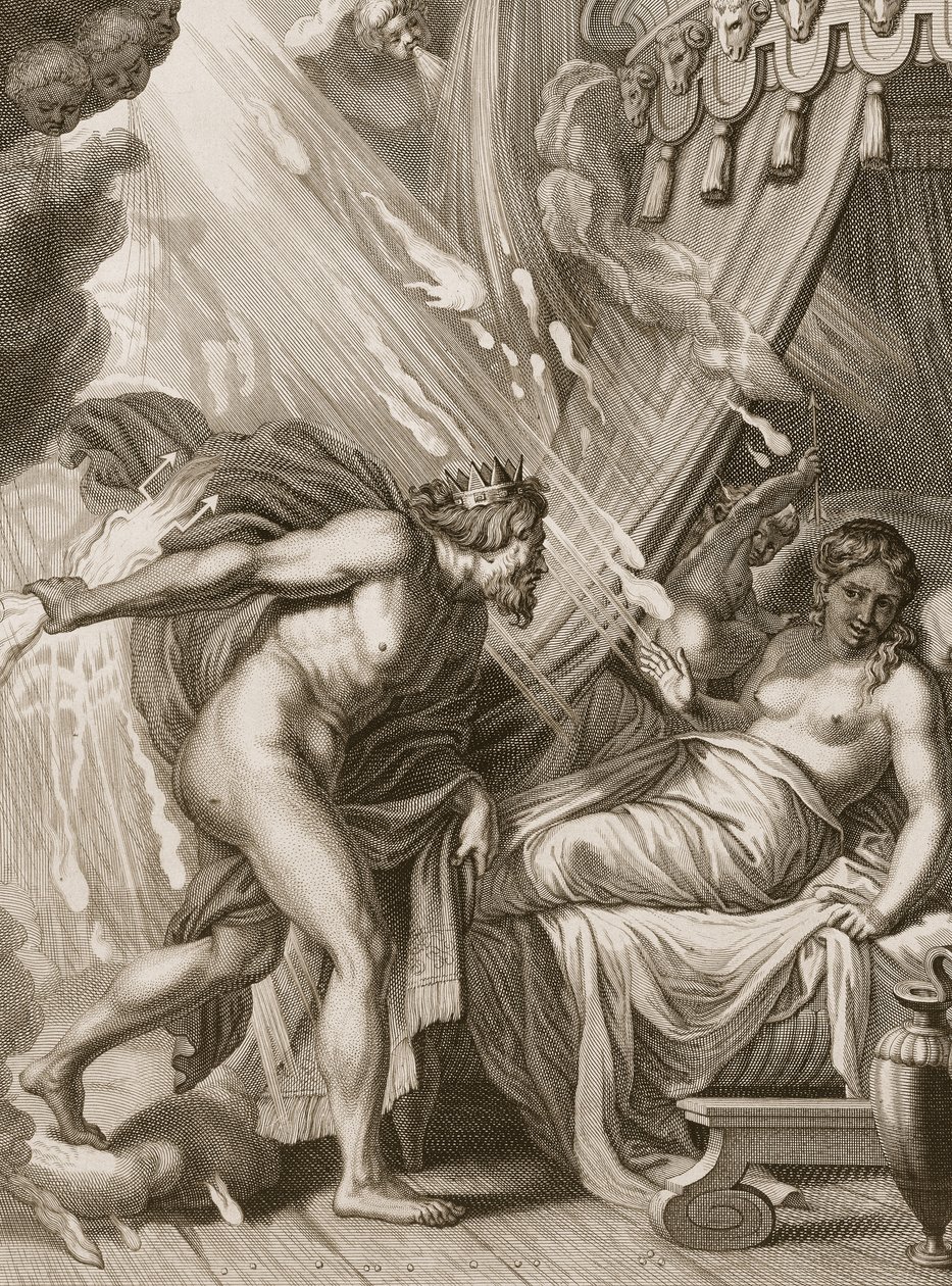 Sémélé est consumée par le feu de Jupiter, 1731 - Bernard Picart