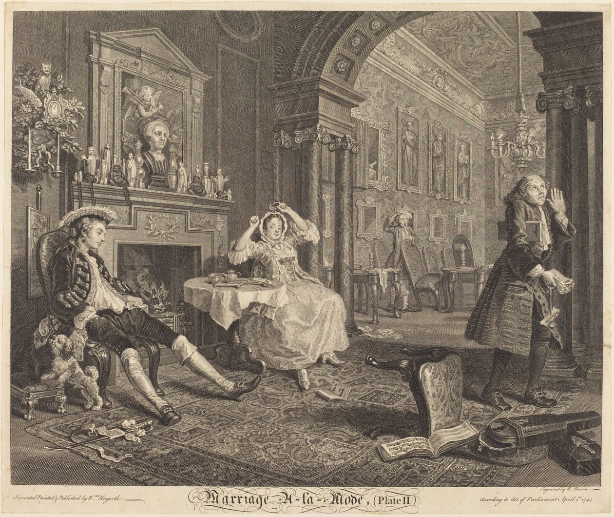 Mariage à la Mode: pl. 2, 1745 - Bernard Baron