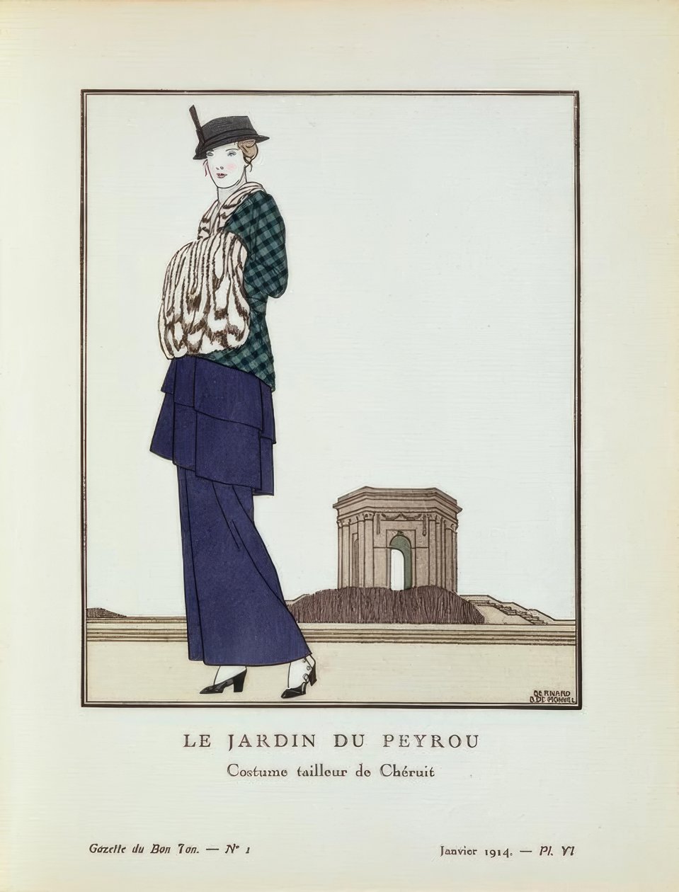 Le Jardin du Peyrou - Costume tailleur de Chéruit - Bernard Boutet de Monvel