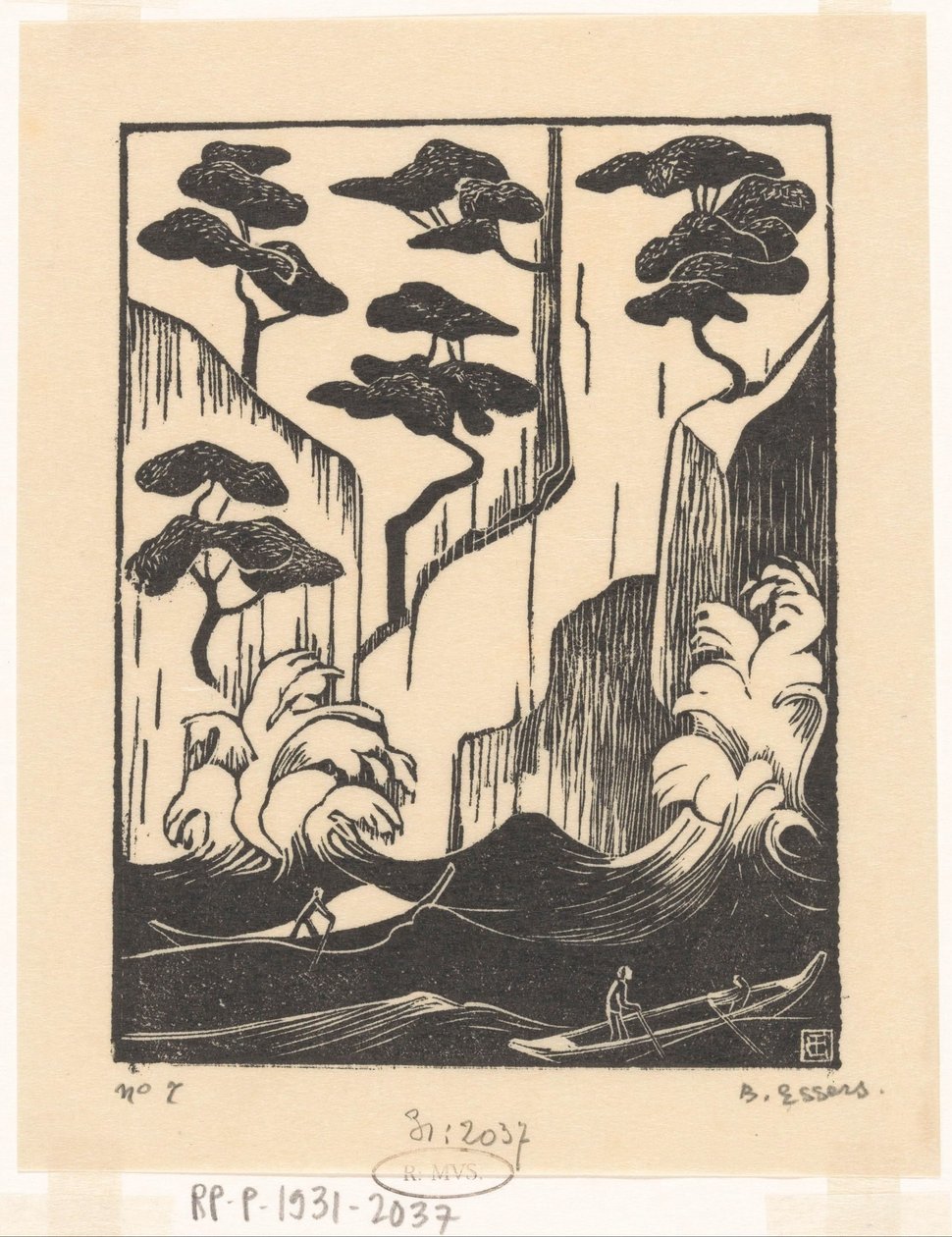 Côte rocheuse près de Santa Margherita Ligure - Bernard Essers (signed by artist)