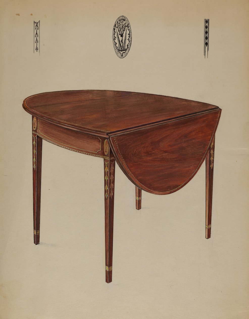 Table Pembroke (à abattant) - Bernard Gussow