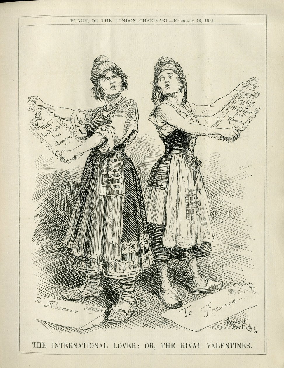 Illustration de Bernard Partridge (1861-1945) dans Punch - Bernard John Partridge